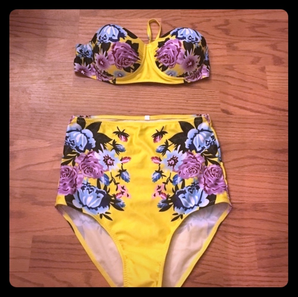 High waist swim suit